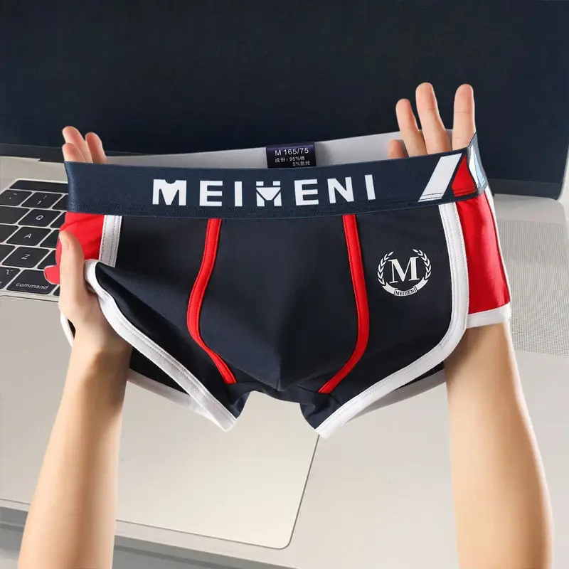 [Bloom the love] Color Block 1pcs/3pcs Boxer Men Underwear Cotton Breathable Boxershort Mens Boxers Briefs Man Sports M-3XL M-SN
