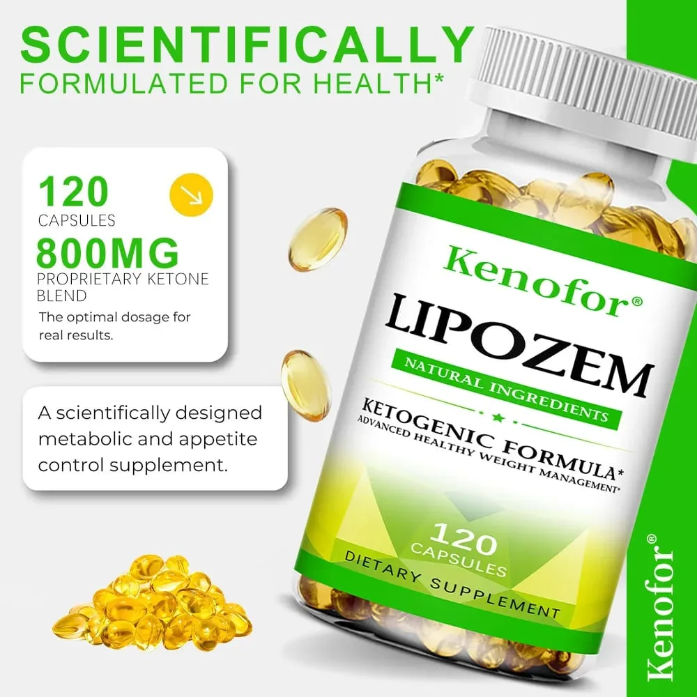 Natural Lipozem Capsules - Digestive Health Appetite Suppression Metabolism Weight Management