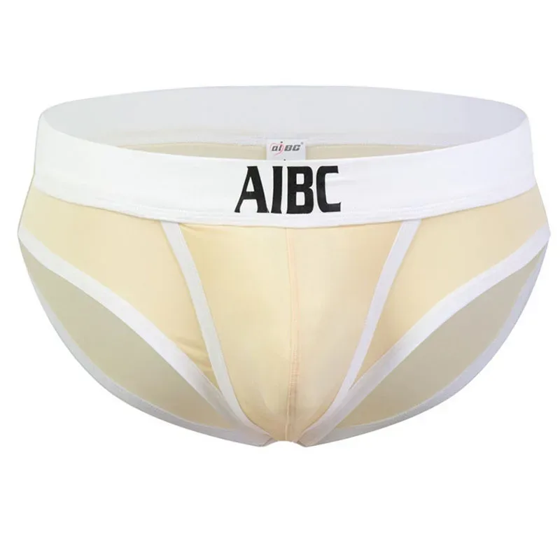 Ice Silk Underwear For Men Big Pouch Open Front Briefs Low Rise Underpants Gun Separation Breathable