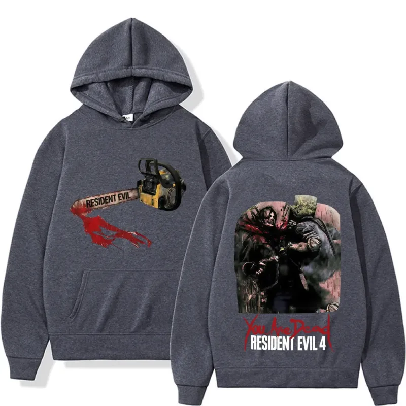 Resident Evil Requiem You Are Dead Merch Hoodies Men's Clothing Harajuku Gothic Sweatshirts Casual Fleece Long Sleeve Pullovers