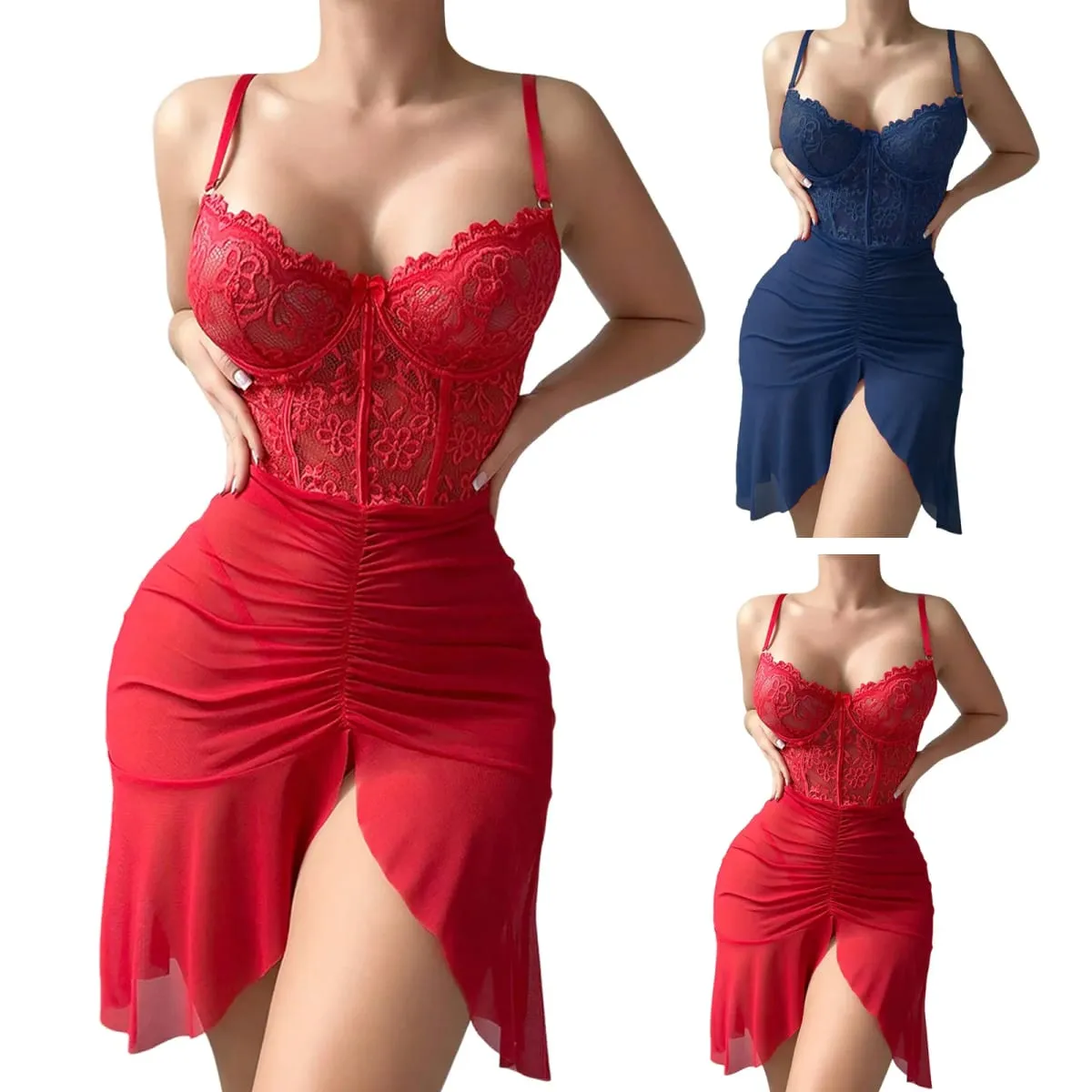 Womens Underwear Exotic Emotional Bra Set Lace Lingerie Strappy Mesh Sheer Nightgowns For Fishnet Stockings for Women Lingerie