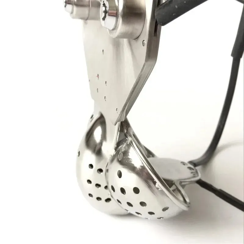 Male Stainless Steel Chastity Belt Cock Cage EMCC Lock Adjustable Metal Chastity Belt BDSM Pang-adultong Produkto Sex Toy para sa Mga Lalaki