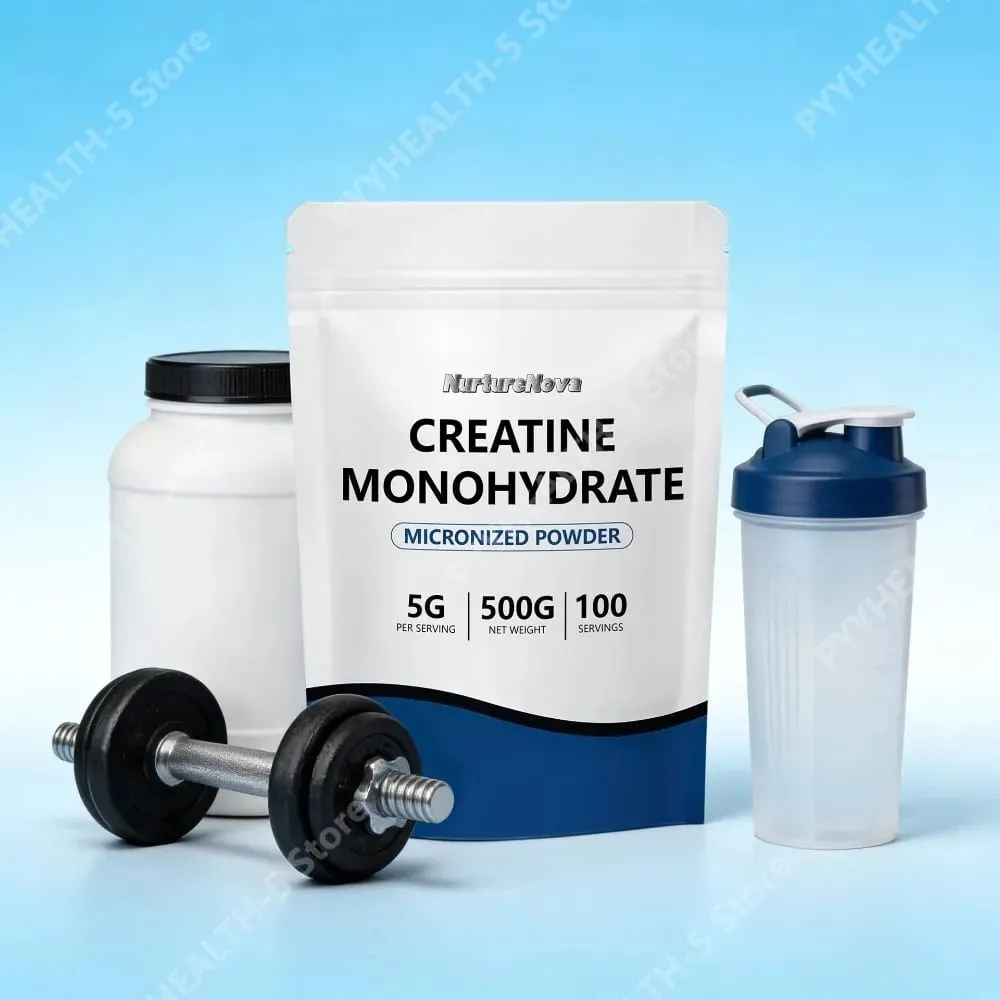 Creatine Monohydrate Powder Micronized 5g Per Serving 100 CT 500g Net Weight for Sports Nutrition Fitness Training Support