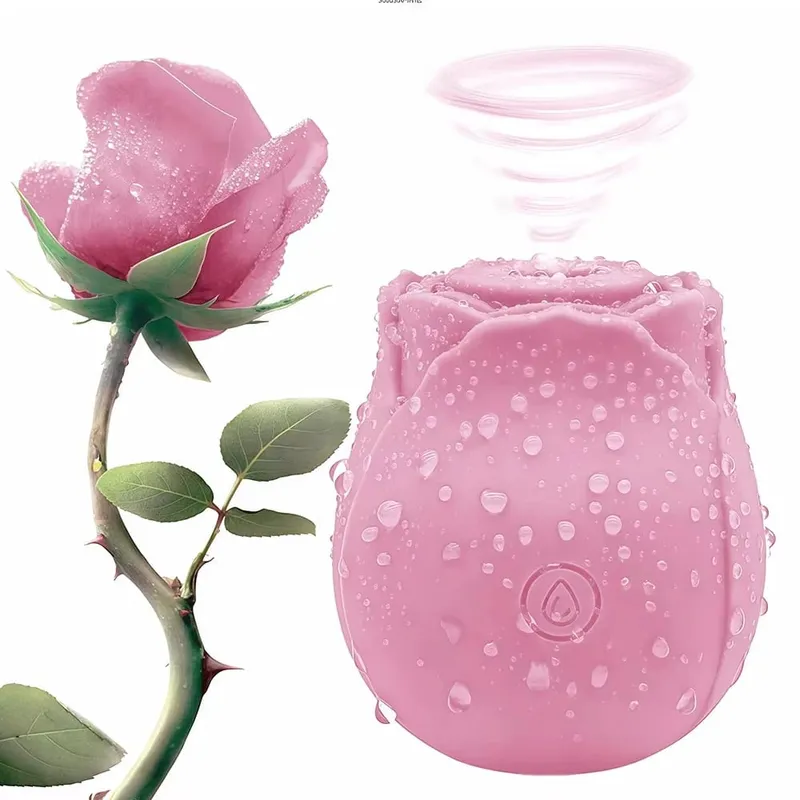 Rose Toy Sucking Vibrator for Women Clitoral Vibrator Nipple Stimulating with 10 Mind-Blowing Modes G Spot Massager Sex Toys