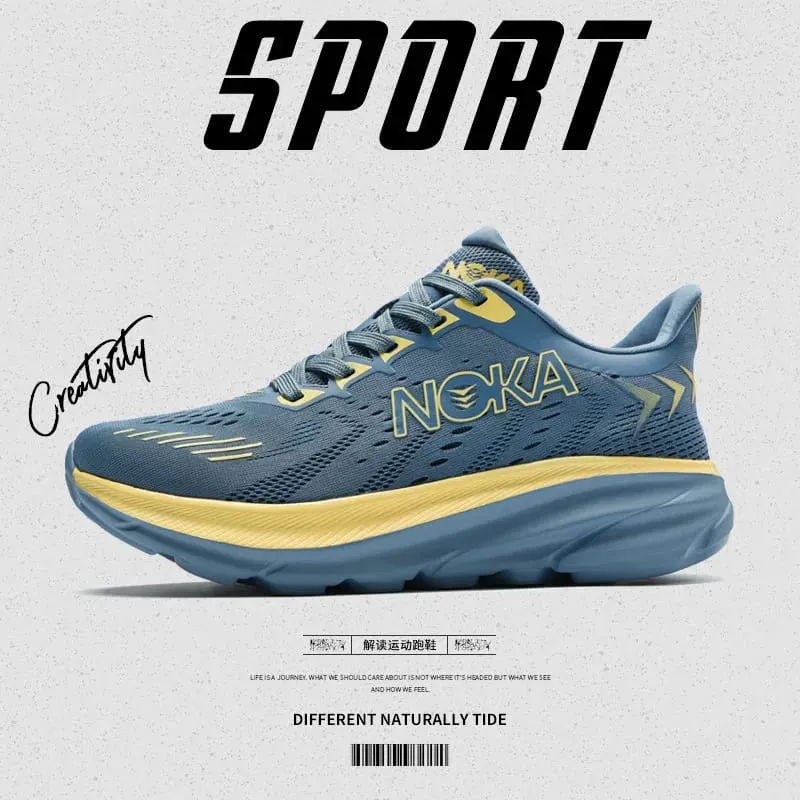 New men's casual sports shoes with shock absorption breathable running shoes anti slip and wear-resistant outdoor hiking shoes