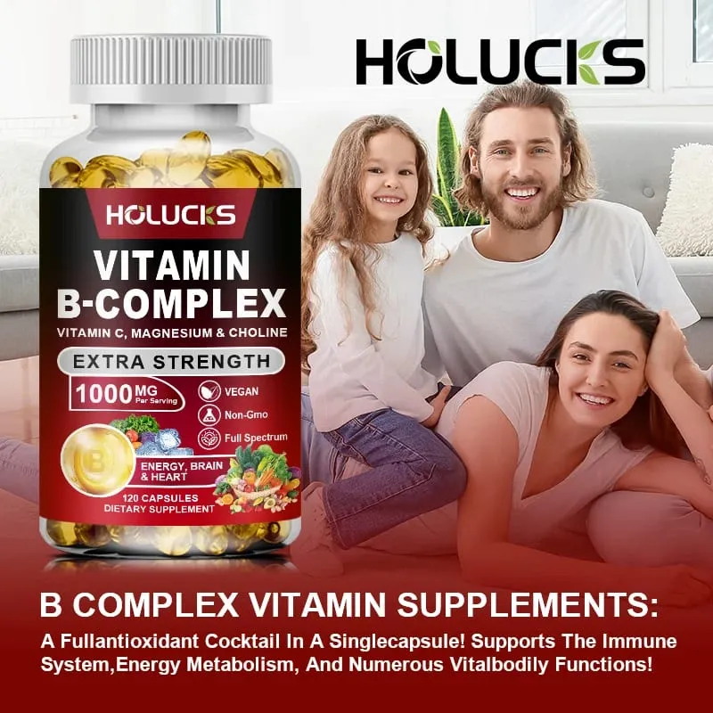 Compre 1 e ganhe 1 grátis! Suplemento de complexo de vitamina B pura para metabolismo energético e sistema nervoso, defesa imunológica e alívio do estresse