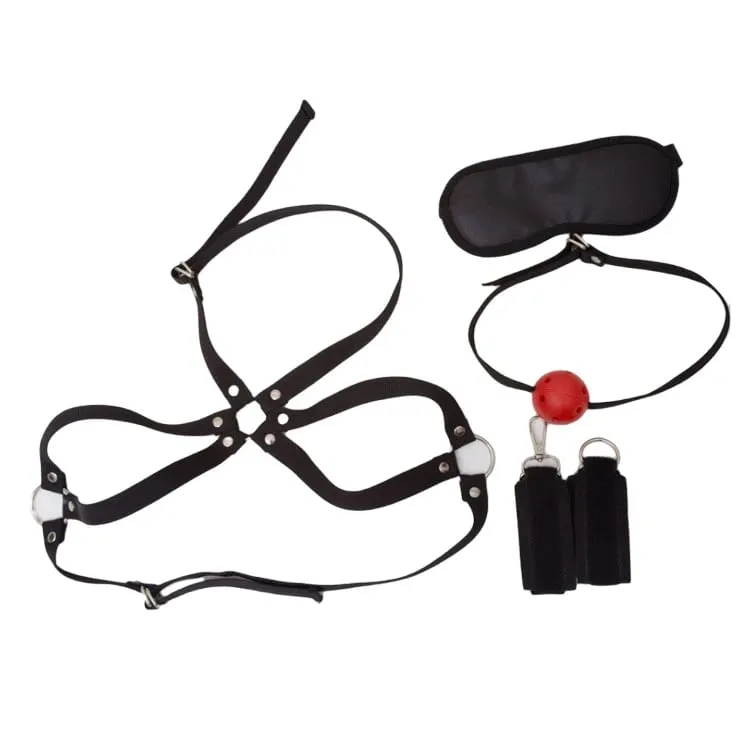 No Vibrator Bdsm Bondage Set Restraint Adult Game Handcuff Neck Collar Wrist Mouth Gag Strap Fetish Sex Toys For Woman Couples