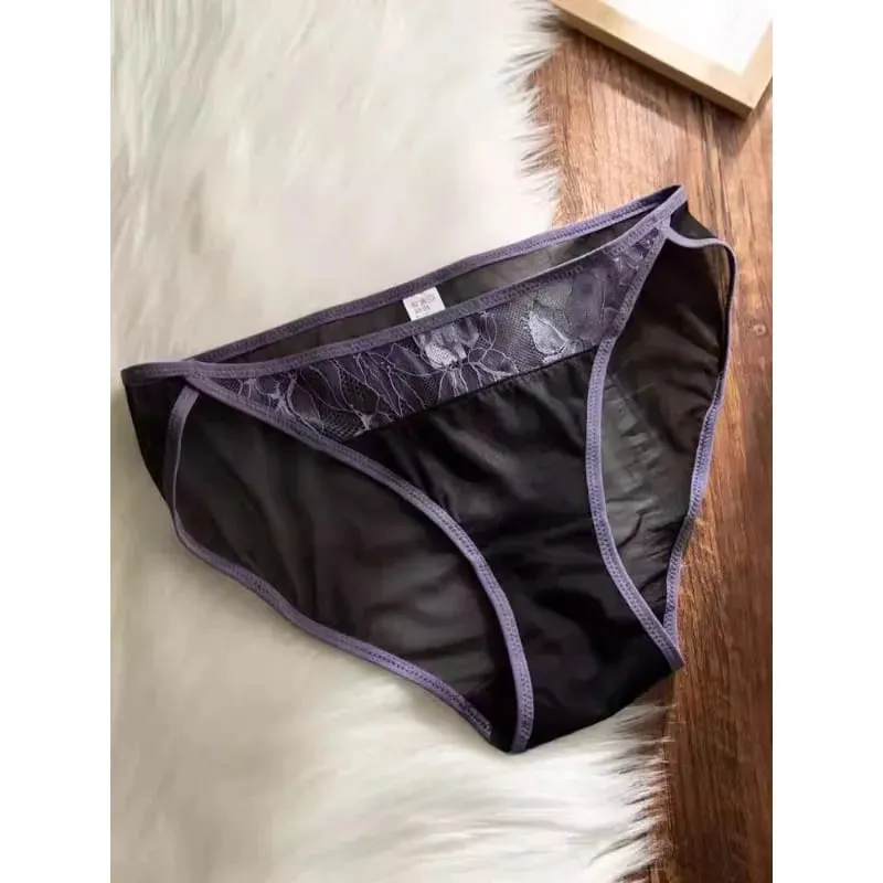 French Style Lace Bra Non Padded Wireless See Through Sexy Demi Cup Lightweight Breathable Summer Lingerie Set Small Bust S-XL