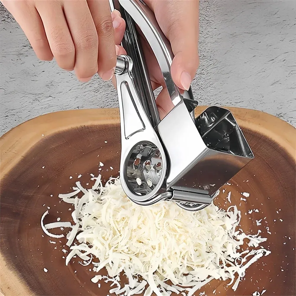 Stainless Steel Cheese Grater Hand Cranked Multifunctional Vegetable Chocolate Carrot Nut Slicer Fast Efficient Kitchen Tools