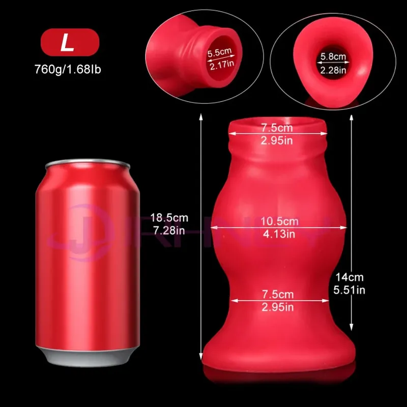 Super Huge 105mm Anal Plug Hollow Soft Dog Knot Butt Plug Sex Toys for Women Men Gay Fisting Anal Dilation G-spot Masturbation