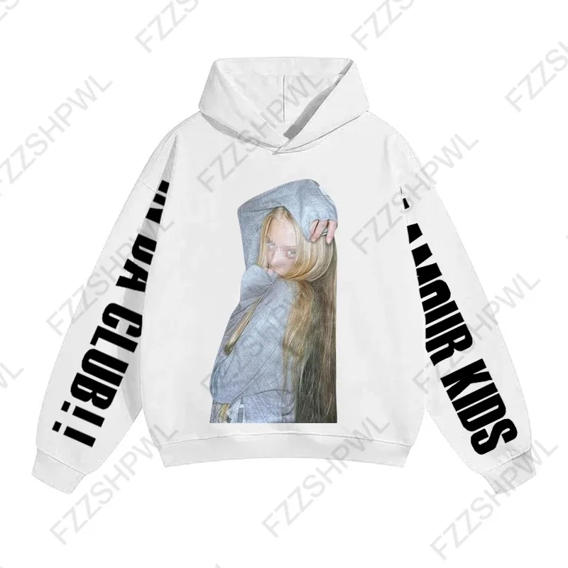 Y2K Retro estetyczna bluza z kapturem unisex luźna moda codzienna elegancki nadruk podstawowa bluza sportowa Grunge Punk hiphopowy gotycki Streetwear