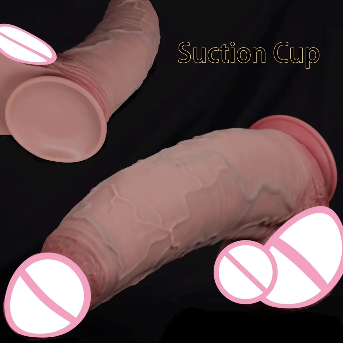 Super Realistic Huge Dildo Thick Soft Silicone Penis Suction Cup Suitable for Vaginal Insertion Adult Sex Toys for Women Men Gay
