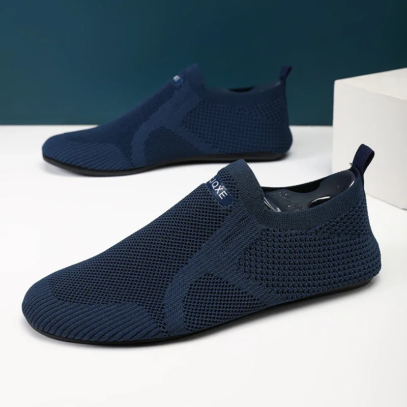Breathable Men Casual Sneakers Slip-on Magaang Lalaki Walking Shoes Anti-slip Flexible Couple Loafers Summer Soft Footwear