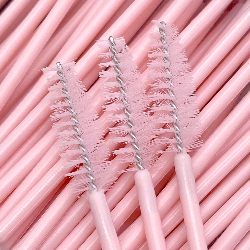 Zanse 50/500pcs Eyebrow Eyelash Brushes Eyelash Spoolies Mascara Wands Applicator for Eyelash Extension Makeup Tool