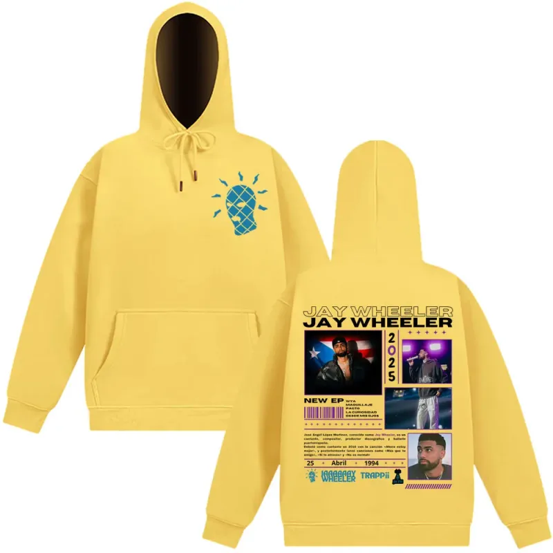 Rapper Jay Wheeler Tour 2025 Print Hoodies Men's Women Fashion Sweatshirt Long-sleeved Casual Loose High Quality Tracksuit Tops
