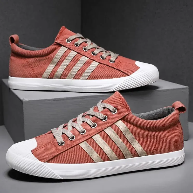 Hot Sale Summer Canvas Sneakers For Men Breathable Men's Casual Shoes Comfortable Low-cut Flat Sneakers Man Vulcanization Shoes
