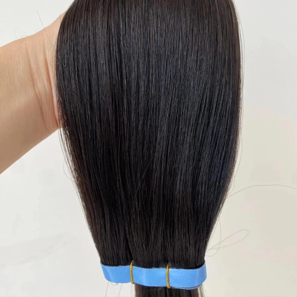 Tape In Weft Hair Extensions Human Hair 50g Injected PU Long Weft Tape In Hair Extensions Real Human Hair Seamless Tape ins Weft