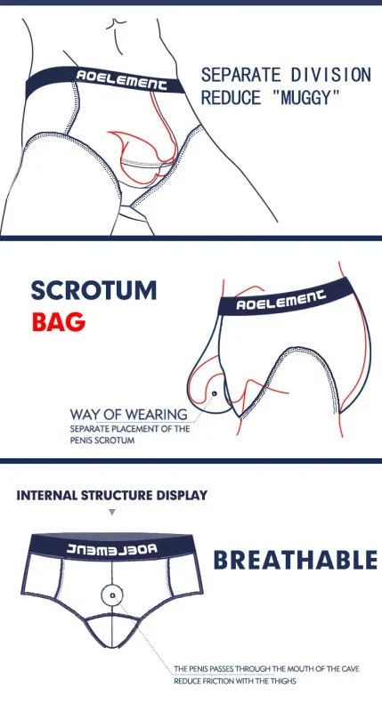 1pc Modal capsule lift U convex men's underwear bullet separate ice silk capsule pouch briefs