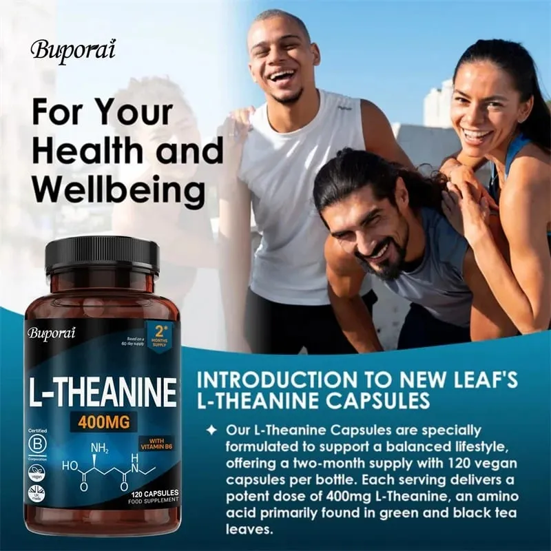 L-Theanine 400MG - Improve Mood and Reduce Anxiety Enhancing Concentration and Cognitive Function