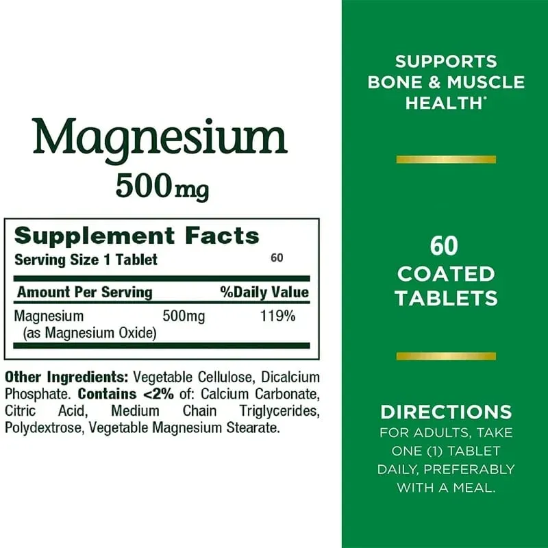 Soomiig Magnesium Oxide 500 Mg Activates The Activity of Multiple Enzymes and Promotes Bone Health