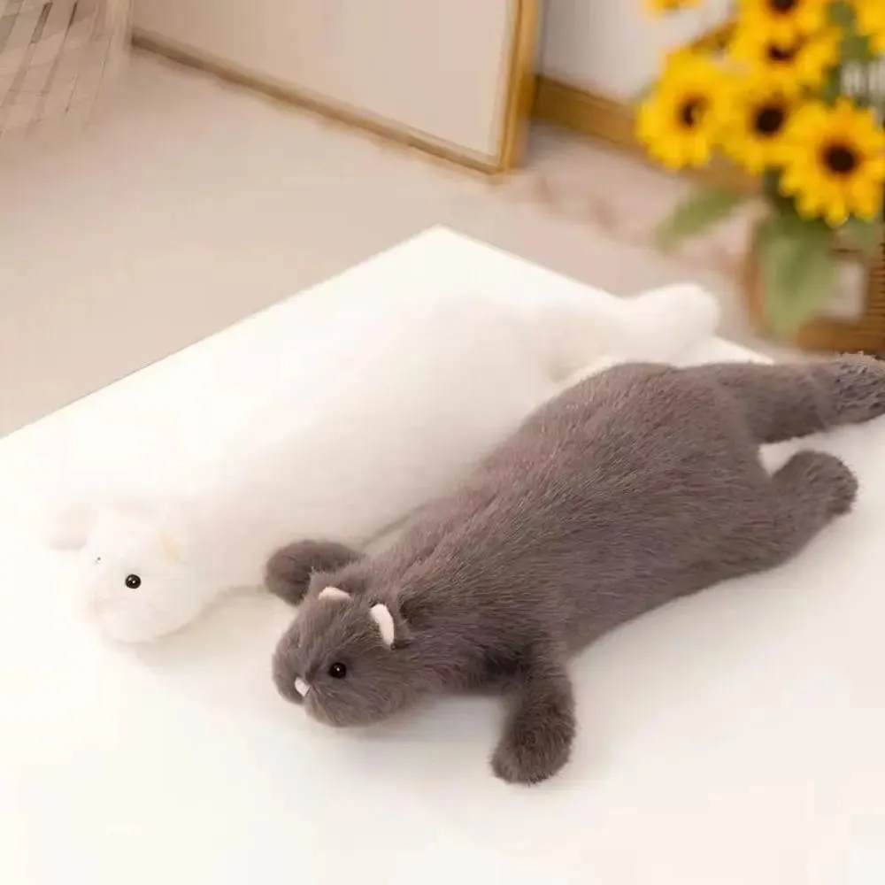 Soft Fluffy Ferret Stuffed Lifelike Appearance Realistic Design Ferret Huggable 47cm Ferret Stuffed Animal Holiday Gifts