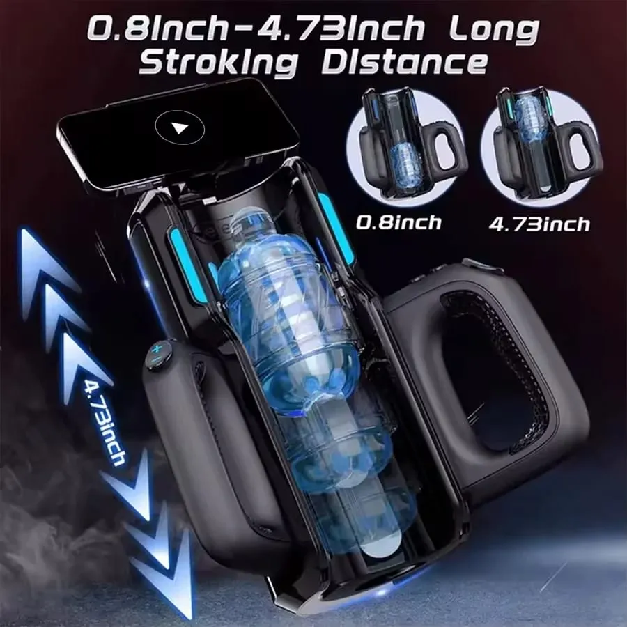 Leten 雙把手性愛機器強力電動男性自慰器成人玩具 2 軟套語音陰莖訓練器性玩具 — image 3