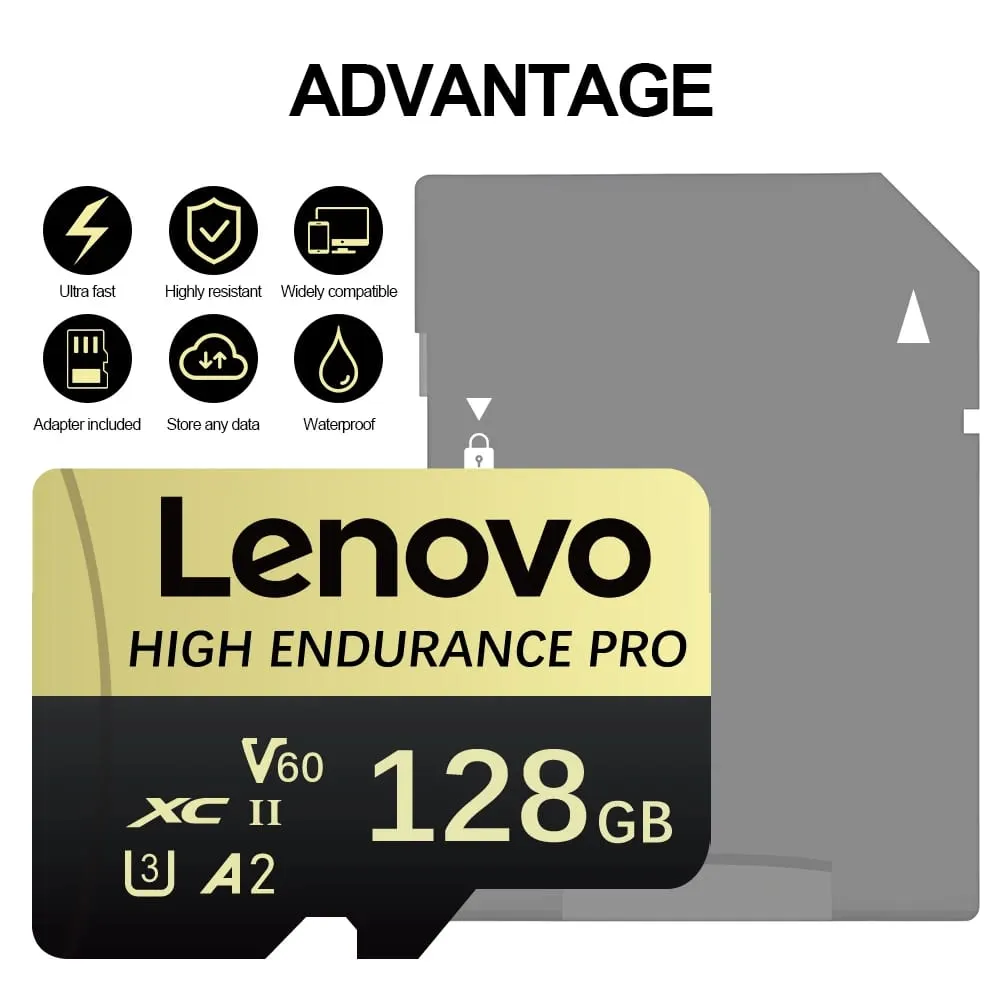 Lenovo High Speed ​​Class 10 Mini SD Speicherkarte 256 GB Micro TF Karte für Smartphone – 32 GB 64 GB 128 GB 256 GB 512 GB Optionen verfügbar