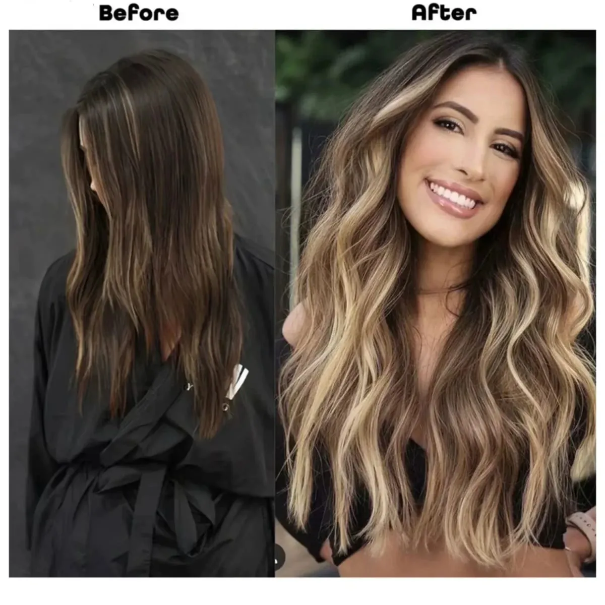 Synthetic Long Wavy Hair Extensions 24 Inch Clip in Fiber Double Weft Thick Hairpieces for Women Party Daily Cosplay Styling