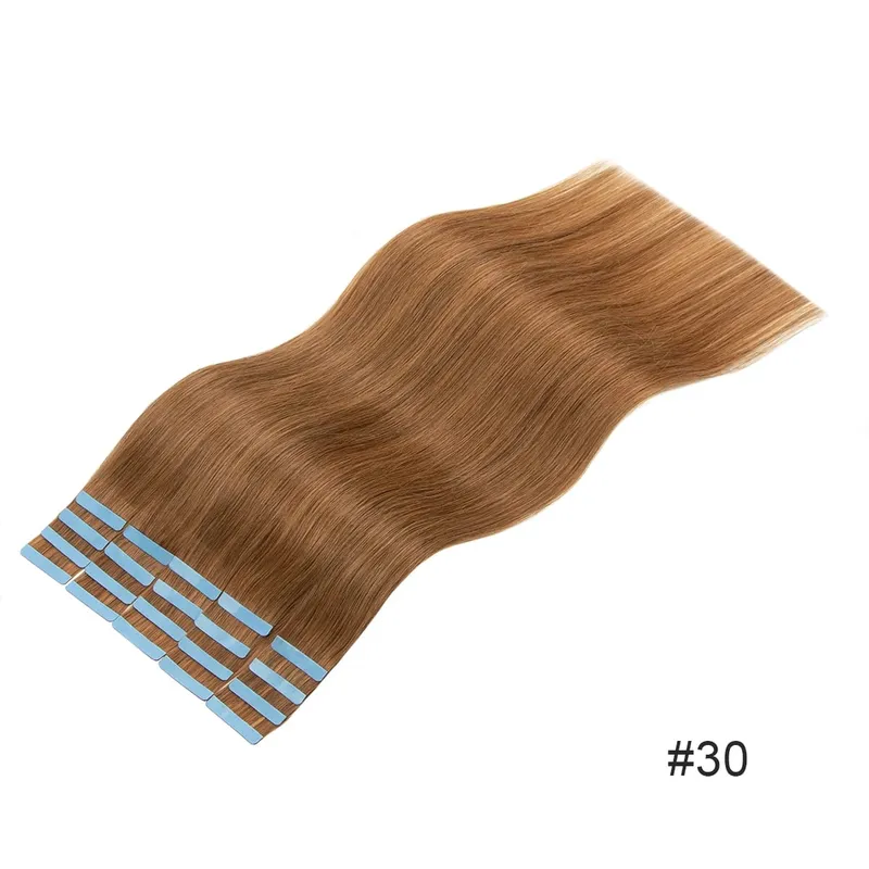 Tape In Hair Extensions Human Hair Skin Weft Remy Natural Tape in Extensions 40-50G/Pack Full 12-24 inch Tape-Ins