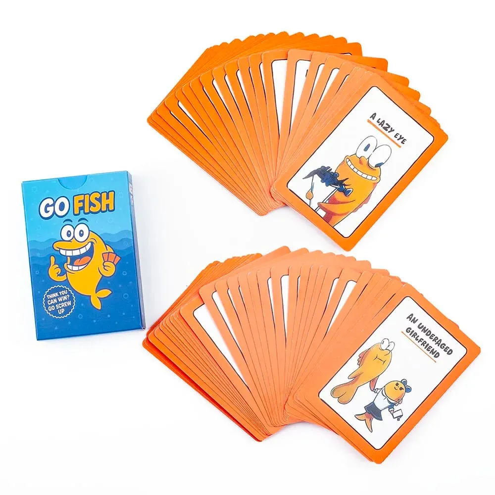 Go Fish Card Game With A Twist Hilarious Gag Gift Fun Family Interaction Party Game for Friends Adults Play Board Games