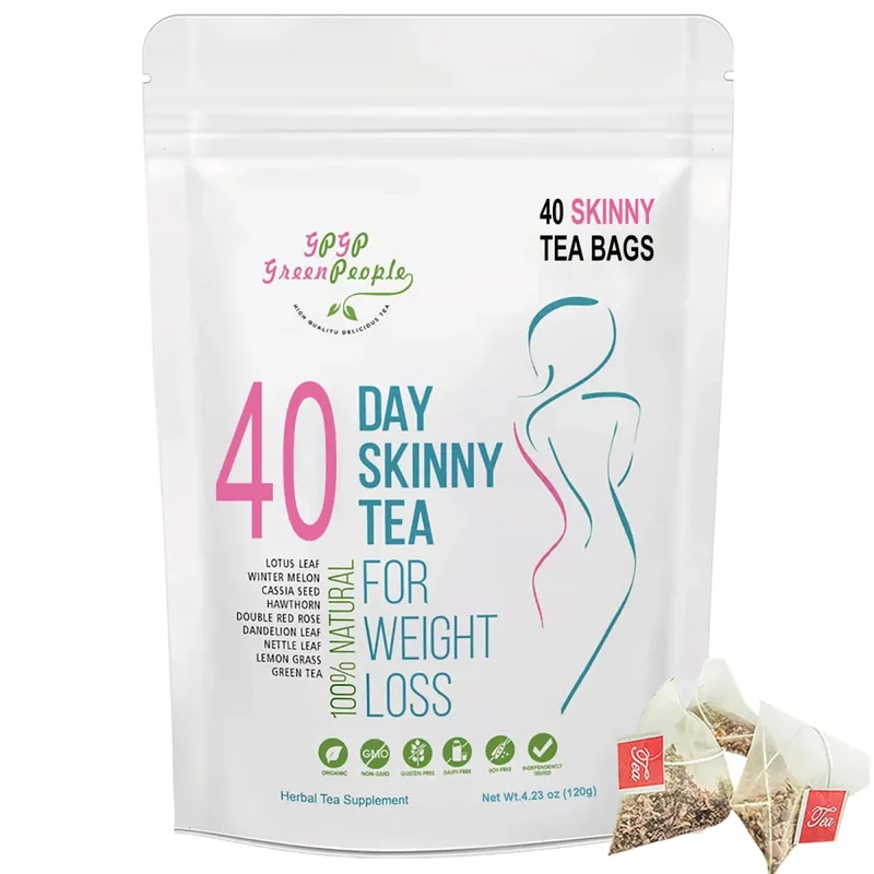 Supplément naturel de perte de poids, détox à base de plantes, 40 jours, sans caféine, sans OGM, aliments santé, vitamines et suppléments