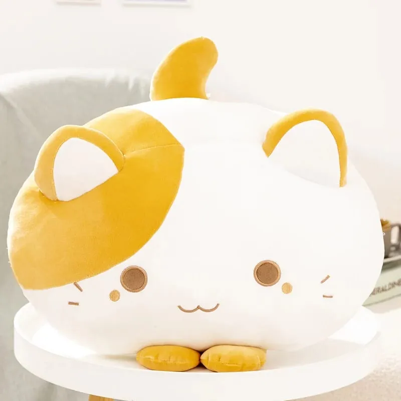 50cm Soft Cat Plush Pillow Cute Fluffy Kitten Stuffed Cushion Sofa Home Decor Sleeping Hugging Pillow Holiday Gift