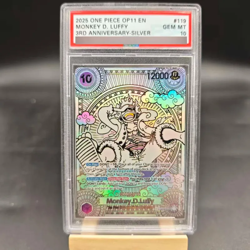 DIY ONE PIECE English Silver Nika Luffy Rating Card OPCG Hancock Ace Teach Zoro Copy Version Anime Collection Cards Gift Toy
