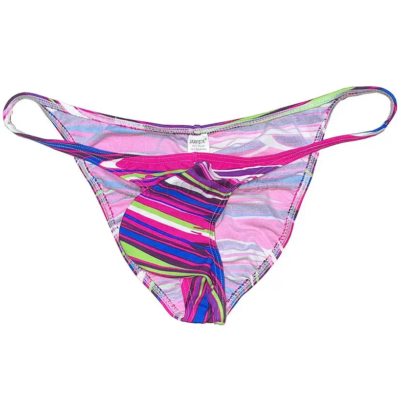 Men's Cheeky Briefs Underwear Pouch Male Ruched Bikini Swimwear Sexy Underpants High Elasticity, Low Waist, Floral Print sexy — image 7
