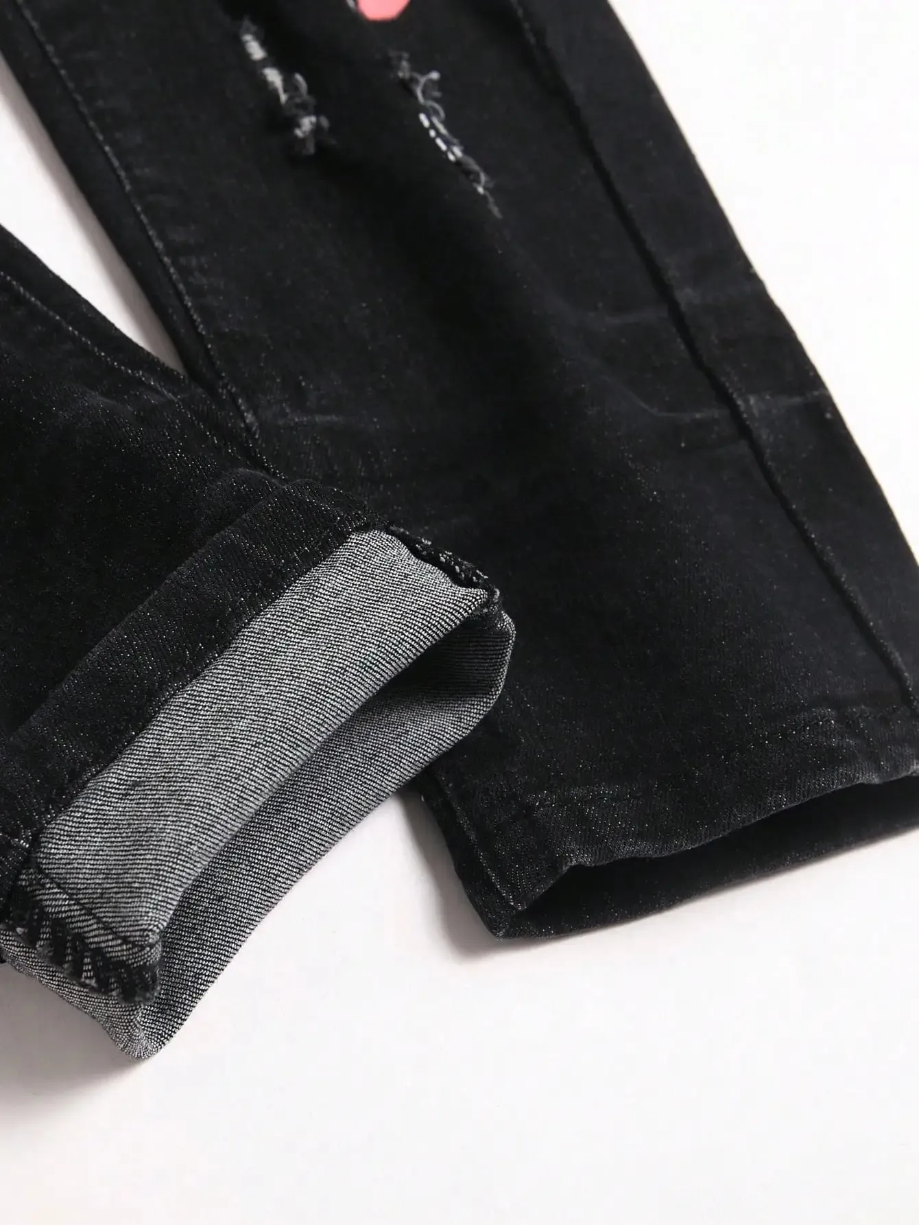 Jean en Denim déchiré pour hommes, pantalon slim hip-hop, décontracté, coupe cintrée, avec broderie patchwork, streetwear