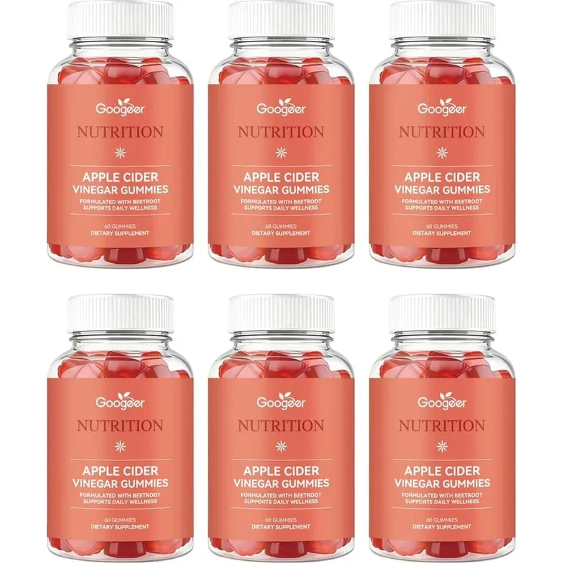 Googeer Apple Cider Vinegar Gummies Fruity with Beetroot Extract and Vitamin B12 Supports Daily Health Management 60 Gummies