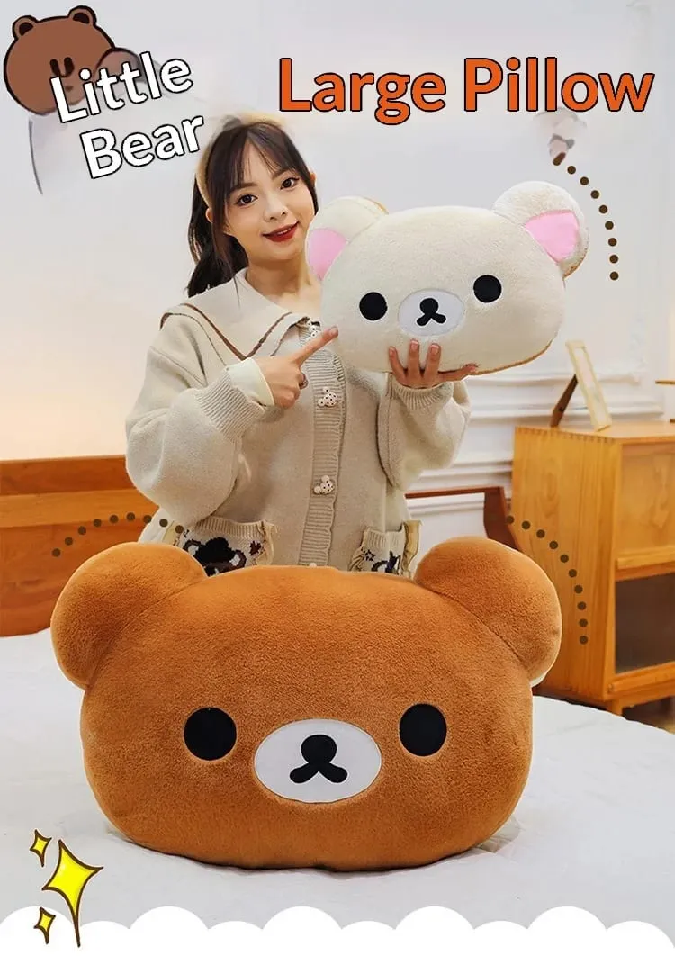 Best-Selling 40cm Kawaii Rilakkuma Plush Warm Hand Pillow Cartoon Bear Peluche Stuffed Toy Desk Decoration Item Cute Gift Toys