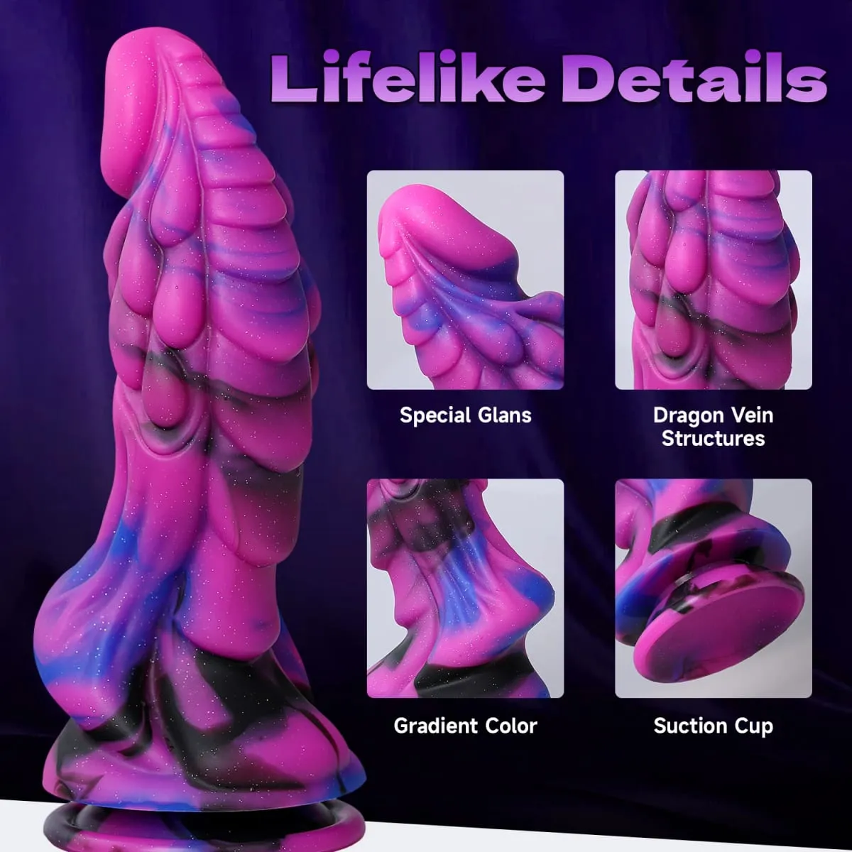 Dragon Dildo for Women Big Anal Dildo with Suction Cup Soft Monster Dildo Silicone Anal Plug Prostate Massager Sex Toys for Men