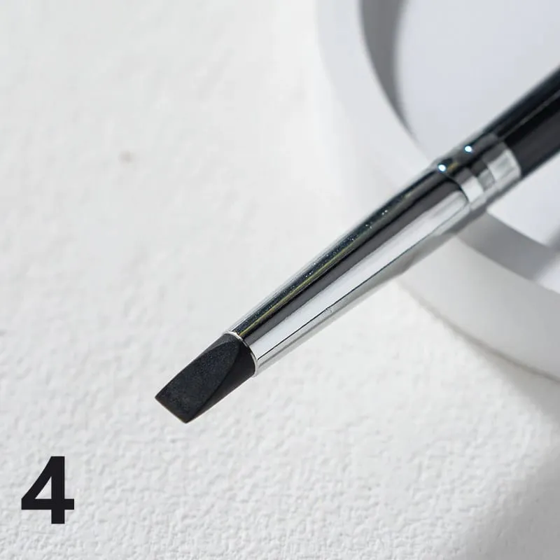 【Black Silicone Eyeliner Brush Multi-purpose Eyebrow Lipstick Brushes Easy To Use Nail Painting Pen Eyes Shaping Makeup】