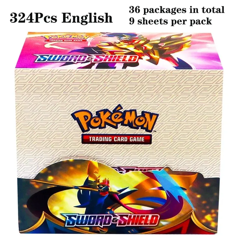 324 pièces Pokemon TCG: épée et bouclier tempête obligations Booster boîte jeu de cartes à collectionner carte Pokemon enfants jouets jeu de société