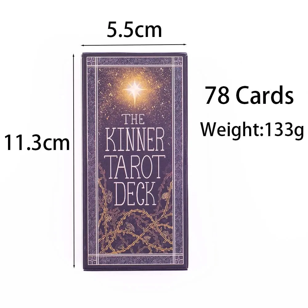 The Kinner Tarot Deck 87Pcs Divination Fate Tarot Oracle Cards Party Entertainment Board Game Cards 11.3*5.5cm