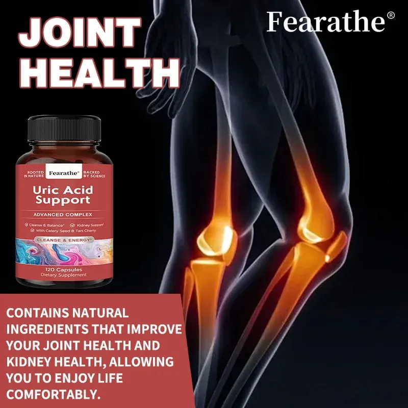 Uric Acid Formula - with Chanca Piedra & Vitamin B6 Uric Acid Detox Cleanse Kidney Health Support Supplement 120 Veggie Capsules