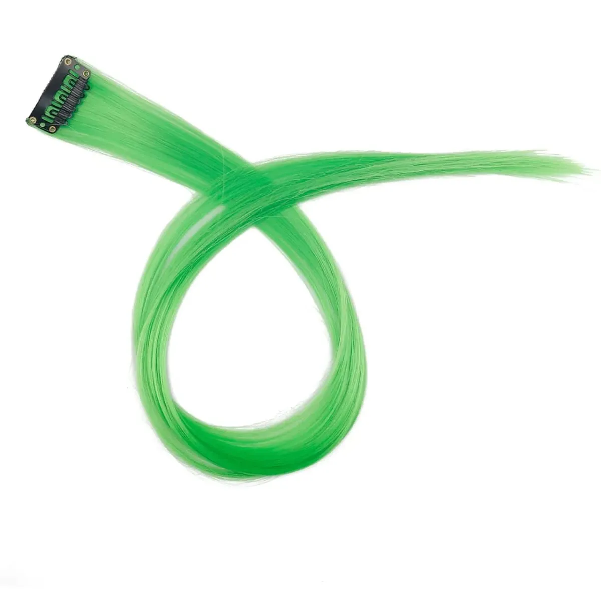45cm Straight Clip‑on Synthetic Hair Pieces One‑Piece Bright Color Hair Extension Clips DIY Cosplay Hair Accessories