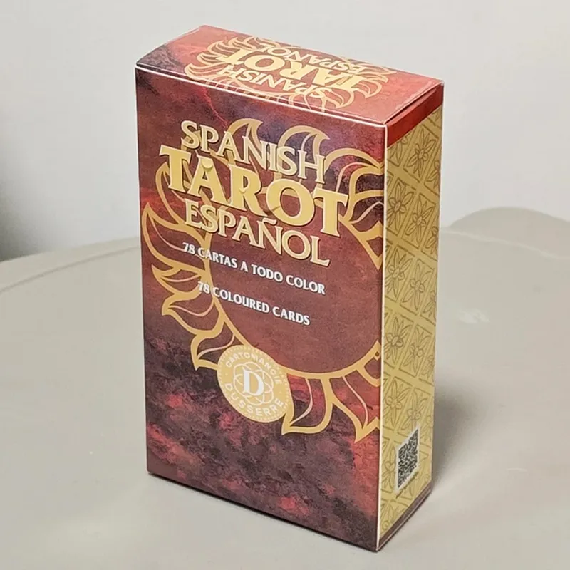Spanish Tarot Español Deck 10.3*6cm 78 Cards Bilingual English Spanish Marseille Style Divination Cartomancie Dusserre