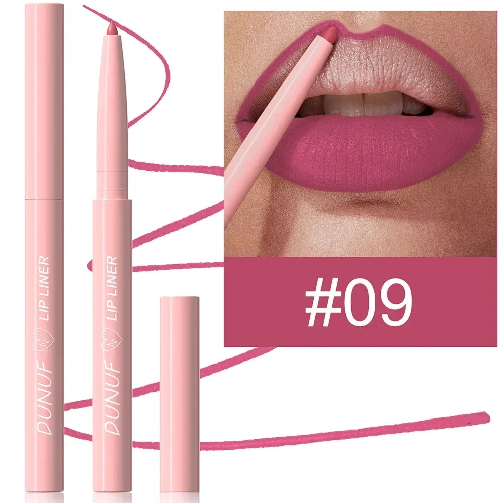 12 Farve Vandtæt Lip Liner Blyant Mørkerød Brun Læbestift Blyant Lip Outline Nøgen mat læbestift Crayon Contouring Tint Makeup