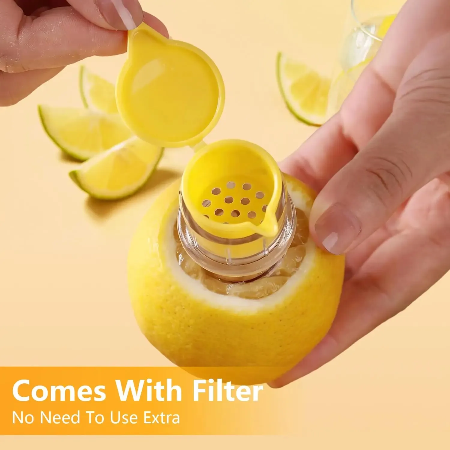 1/2pcs Lemon Mini Squeezer Portable Lemon Juicer With Lid Squeeze Lime for Cocktails Easy Juice Extractor Freshness Preserving