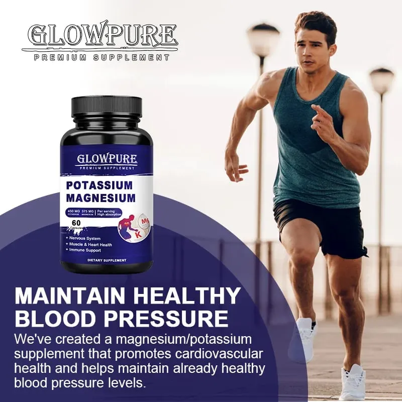 Potassium Magnesium Capsule for Muscle Bone Nervous Heart Health Relieve fatigue and headaches Improve Immune System