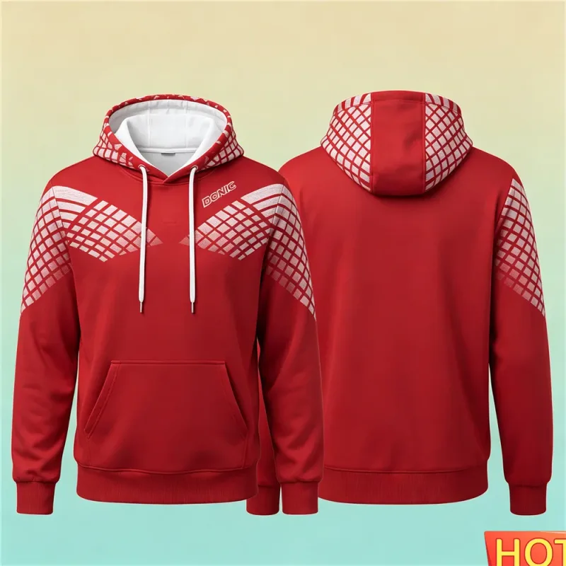 Autumn/Winter Men's Sports Hoodie Table Tennis Men's women's Hoodies Polyester Breathable Men Hoodeds Sweatshirt Sportswear tops