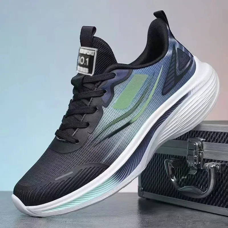Men Summer Mesh Casual Running Shoes Lightweight Non Slip Shock Absorption Breathable Sneakers