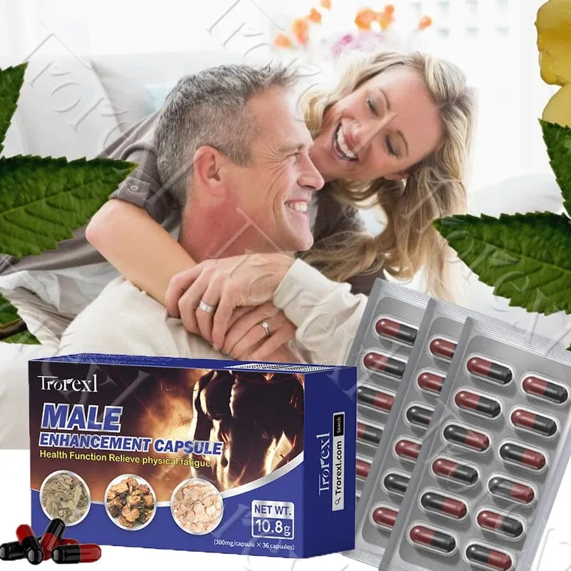 Epimedium Capsules for Men Blood Flow Booster Morning Power Pills Male Enhancing Endurance Supplements